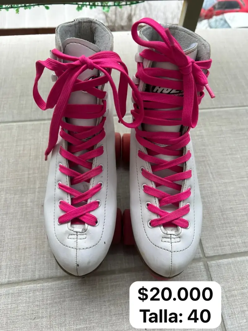 Patines de Cuatro Ruedas Blancos Talla 40 - 2