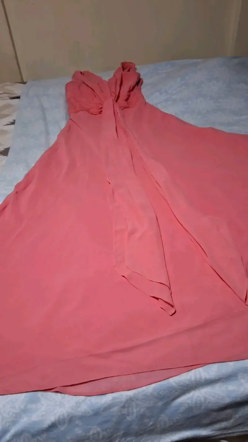 Vestido largo coral elegante para fiesta - 2