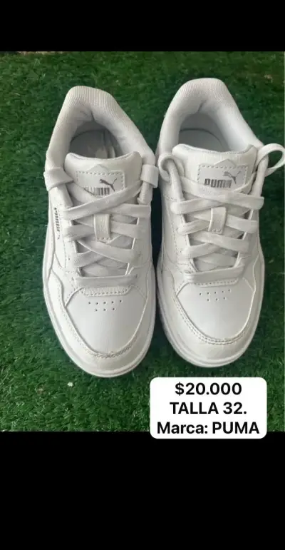 Zapatillas blancas Puma talla 32 para niños - miniatura 1