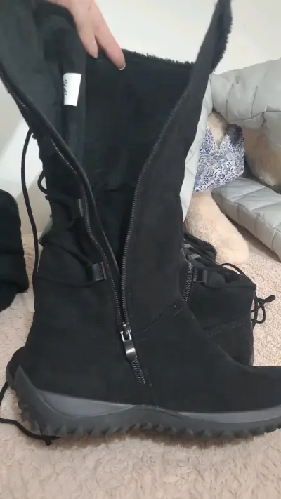 Botas negras de invierno con forro interior - miniatura 4