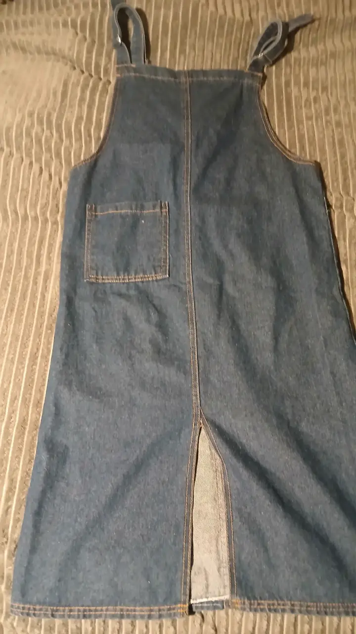 Vestido de mezclilla con tirantes ajustables - 2