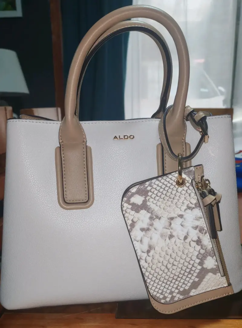 Bolso de mano Aldo beige con monedero - 1