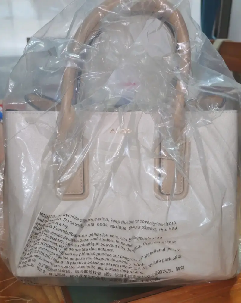 Bolso de mano Aldo beige con monedero - 3