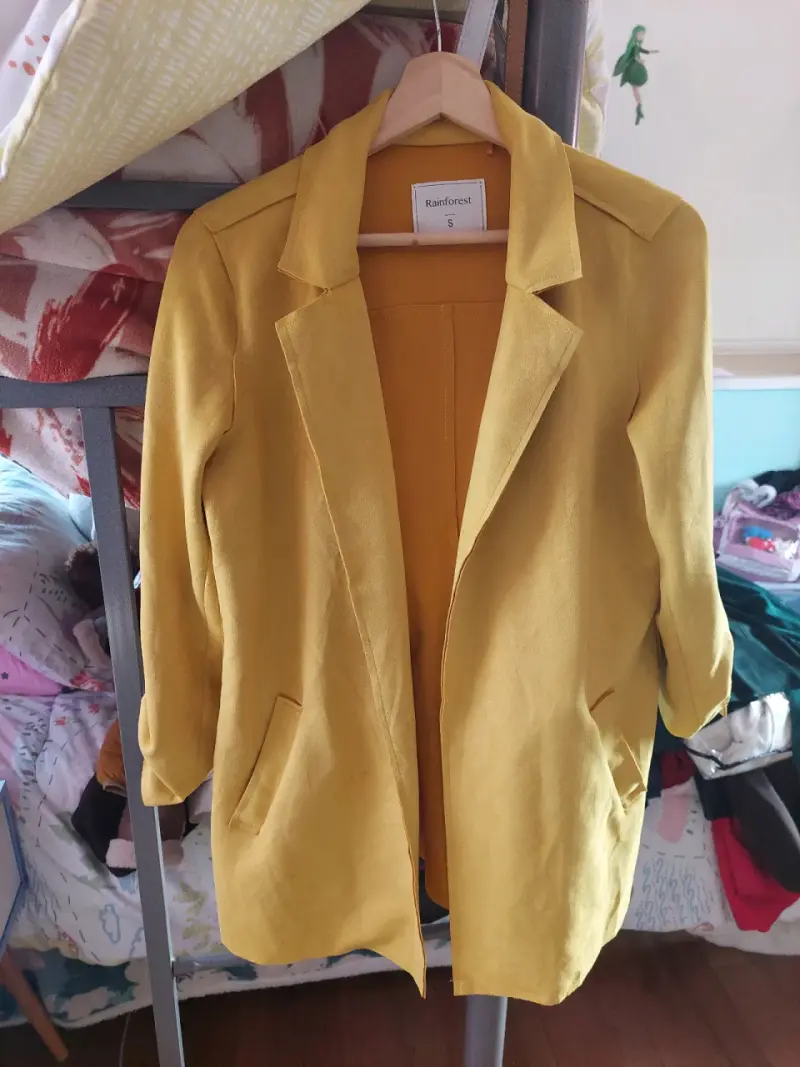 Abrigo amarillo para mujer talla S