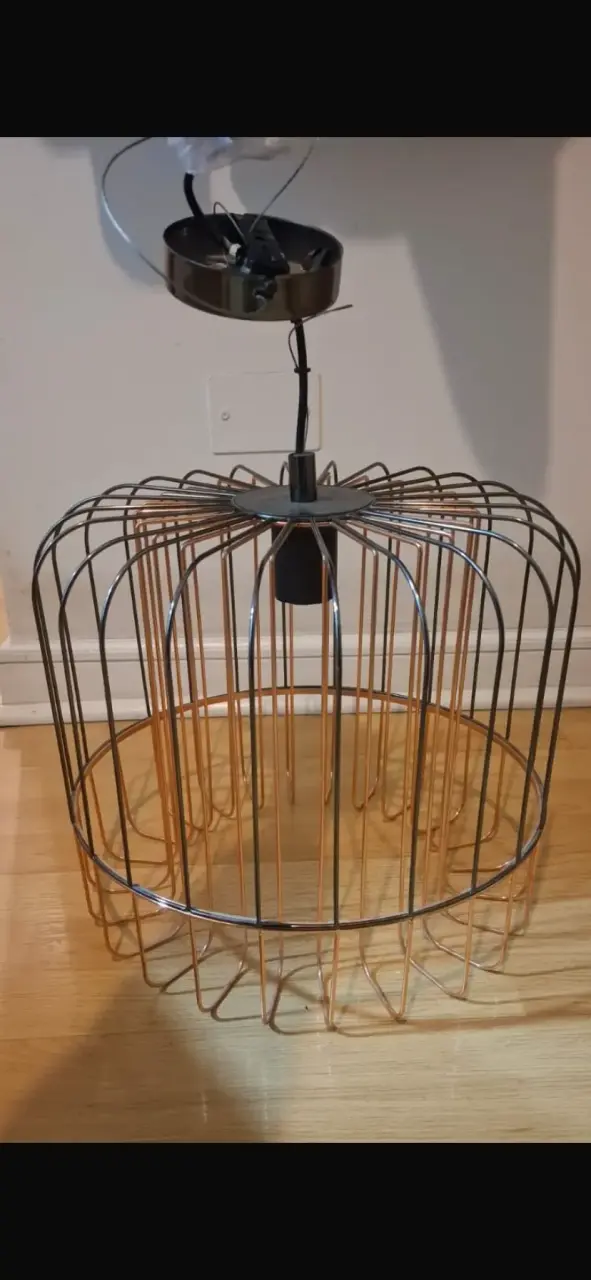 Lámpara colgante de metal moderna con su ampolleta - 2