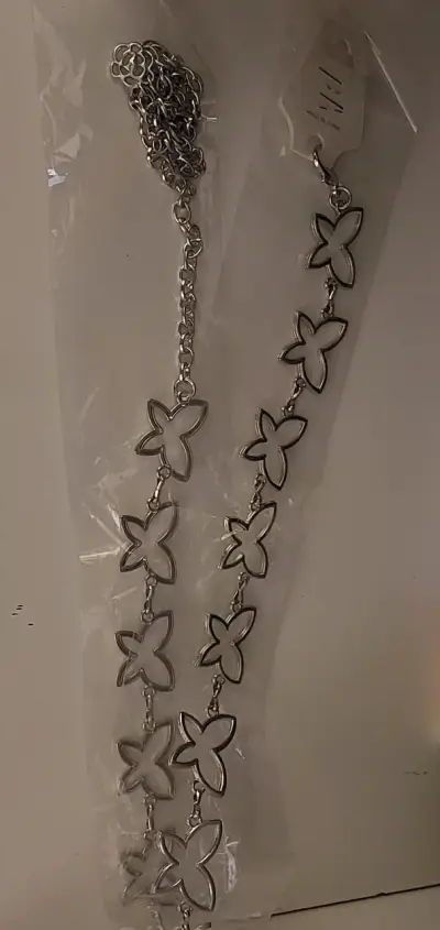 Cinturón de mariposas metálico para mujer - miniatura 1