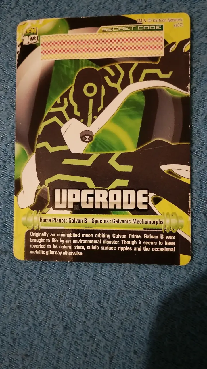 Carta de juego Ben 10 Upgrade - 2
