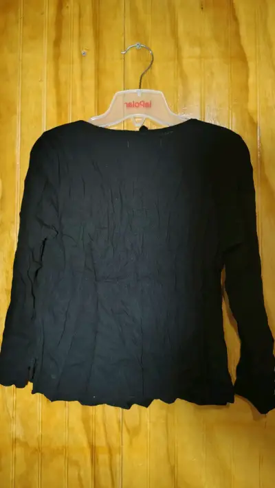 Blusa negra de manga larga Basement - miniatura 2