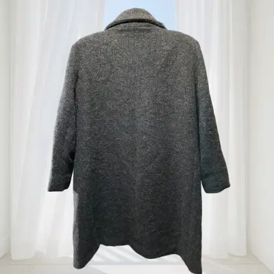 Abrigo de lana gris para mujer - miniatura 3