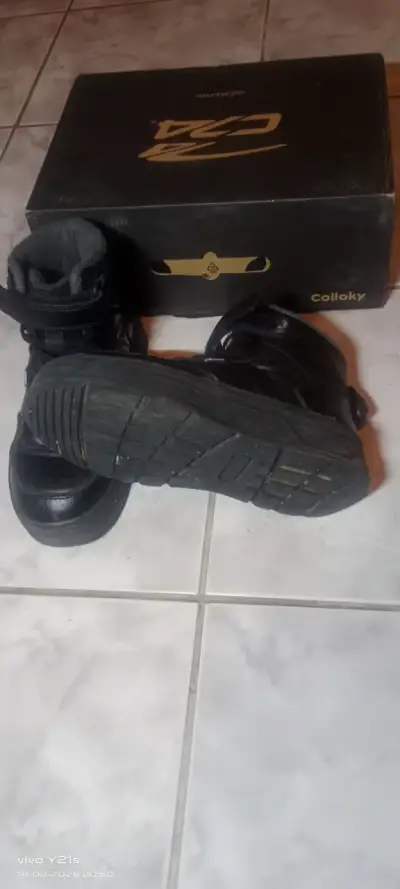 Zapatillas negras de cuero para niñas Colloky - miniatura 4