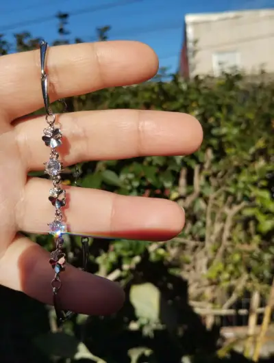 Pulsera de plata de trébol - miniatura 2