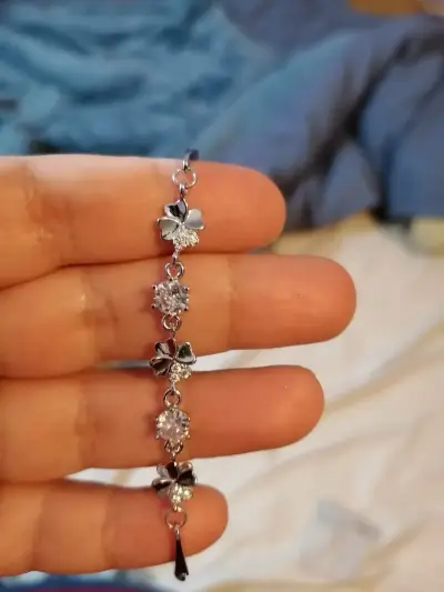 Pulsera de plata de trébol - miniatura 3