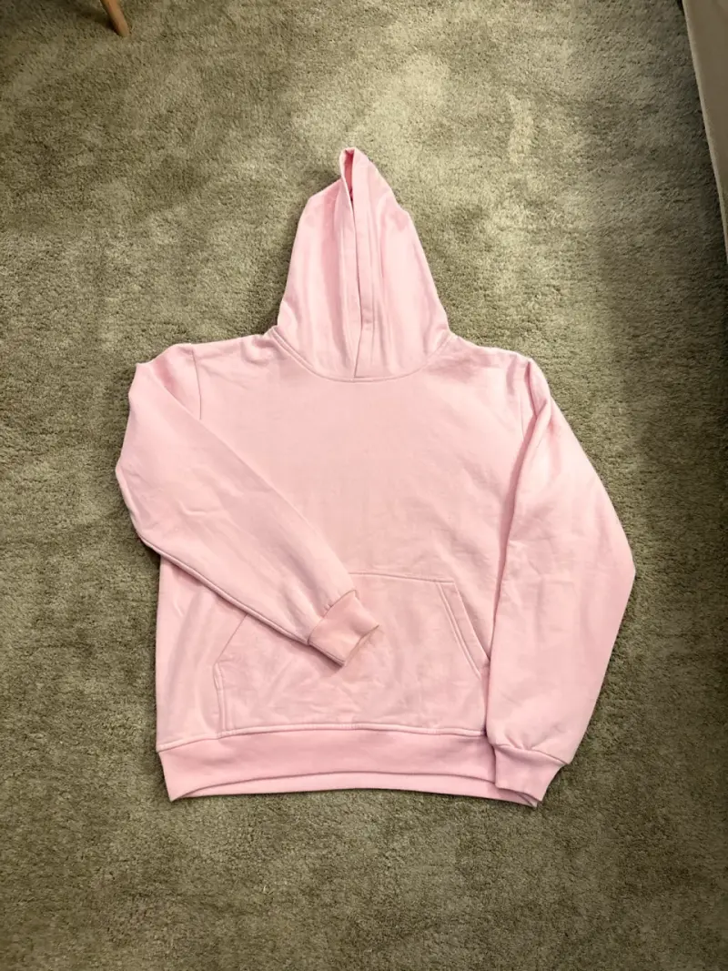 Polerón rosado con capucha - 4