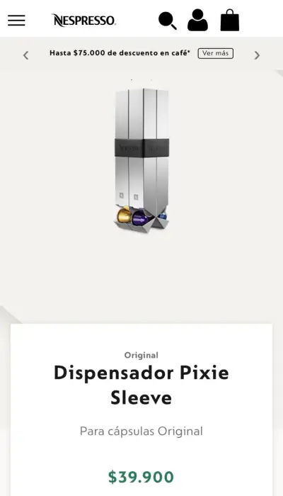 Dispensador de Cápsulas Nespresso Pixie Sleeve - miniatura 2