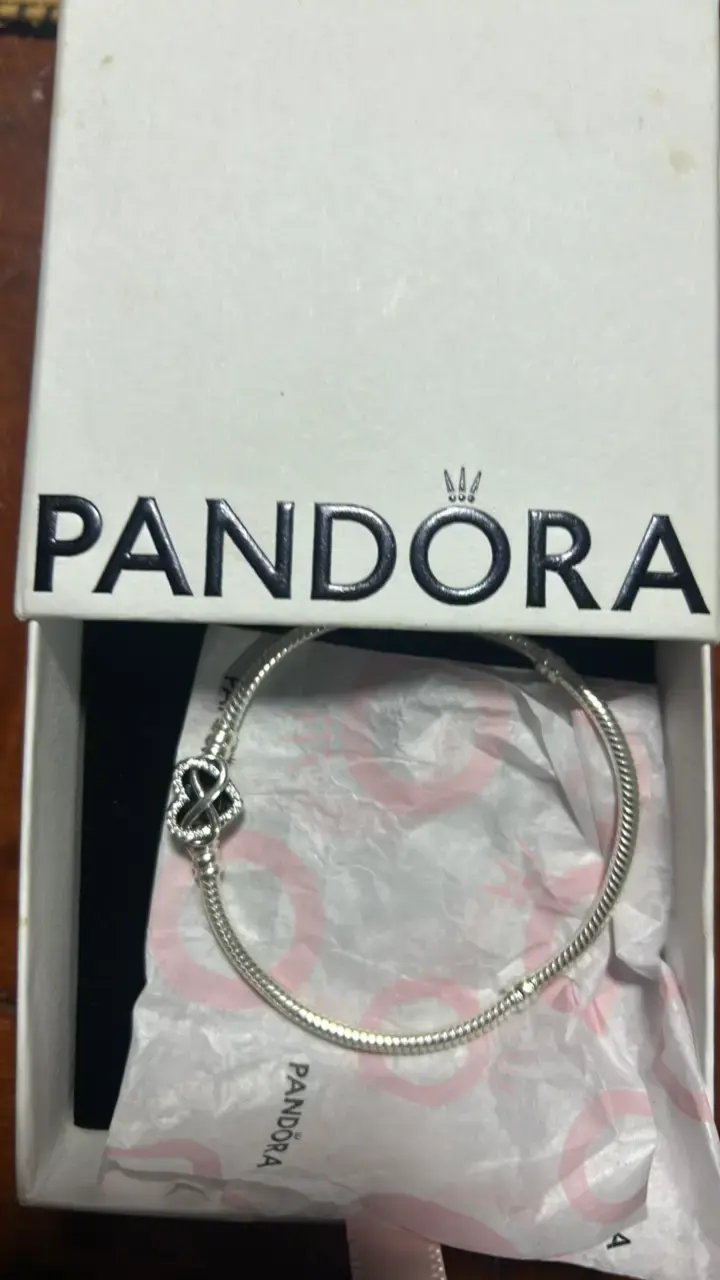 Pulsera de plata Pandora con cierre de corazón - 2