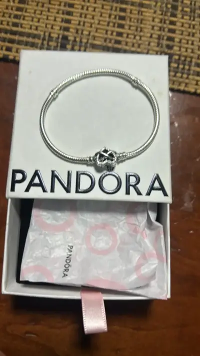 Pulsera de plata Pandora con cierre de corazón - miniatura 3