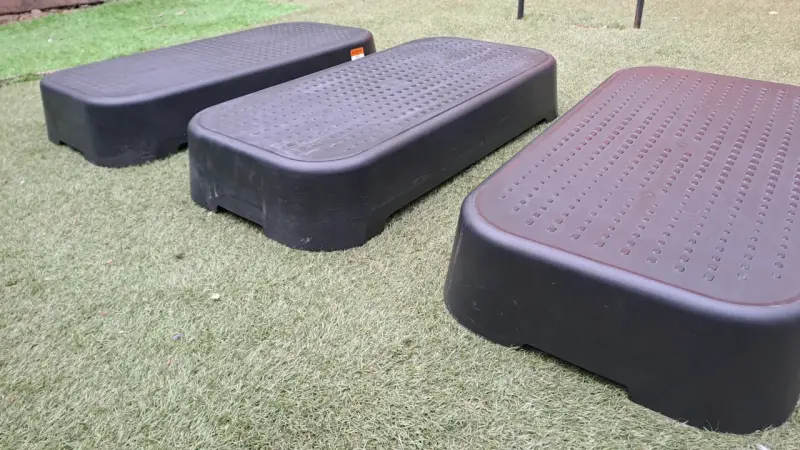 Set de 3 steps para ejercicio aeróbico negro - 4