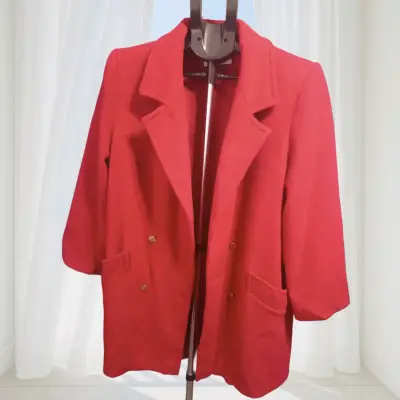 Blazer rojo elegante para mujer vintage - miniatura 3