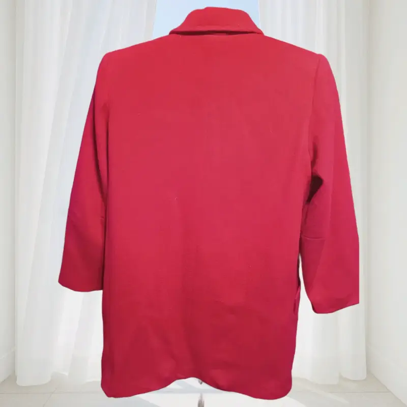 Blazer rojo elegante para mujer vintage - 4