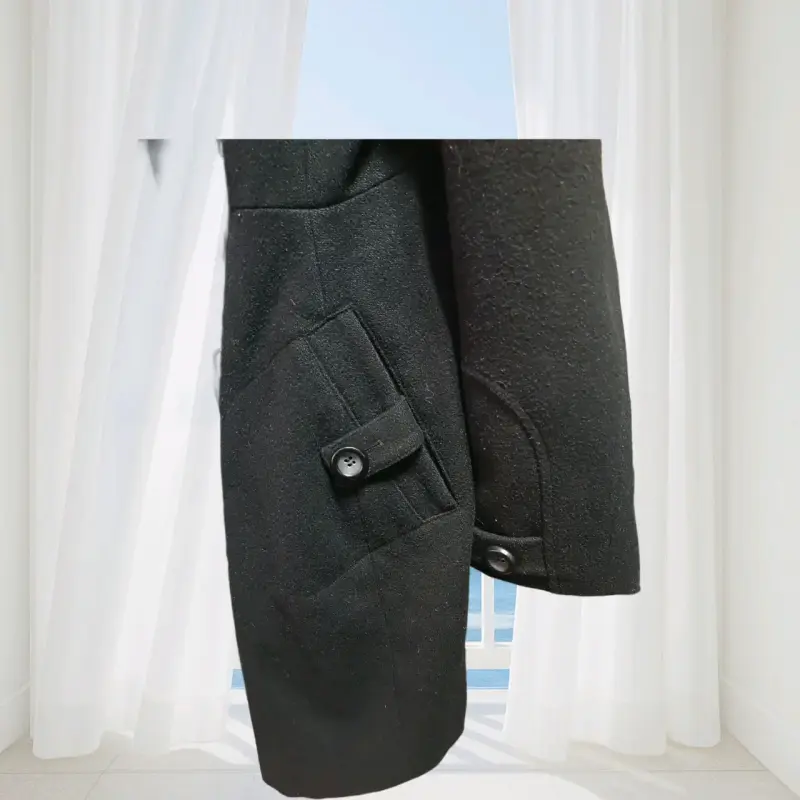 Abrigo negro elegante para mujer - 3
