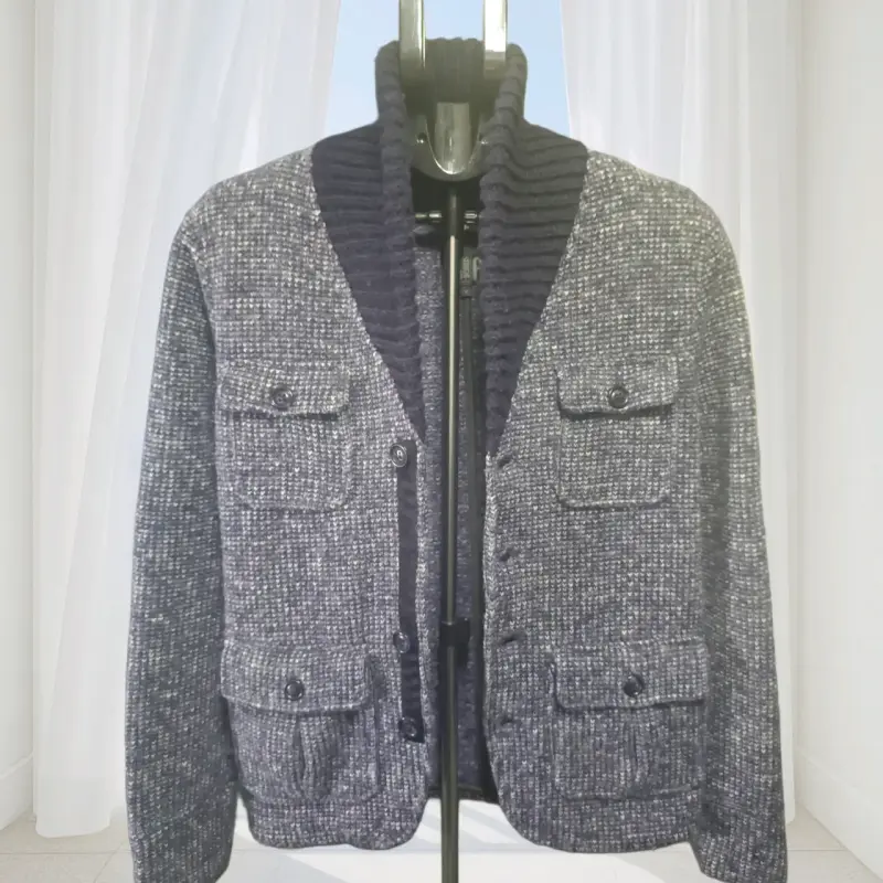 Chaqueta vintage de punto en color para hombre
