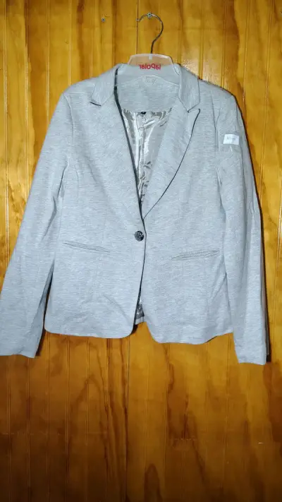 Blazer gris claro para mujer - miniatura 1