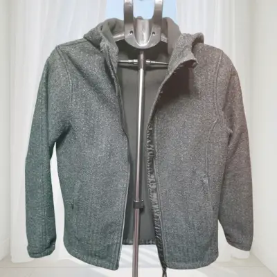 Chaqueta con capucha gris oscuro unisex - miniatura 1