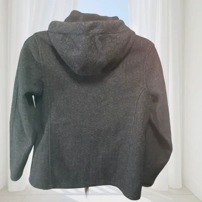 Chaqueta con capucha gris oscuro unisex - 3