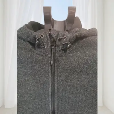 Chaqueta con capucha gris oscuro unisex - miniatura 4