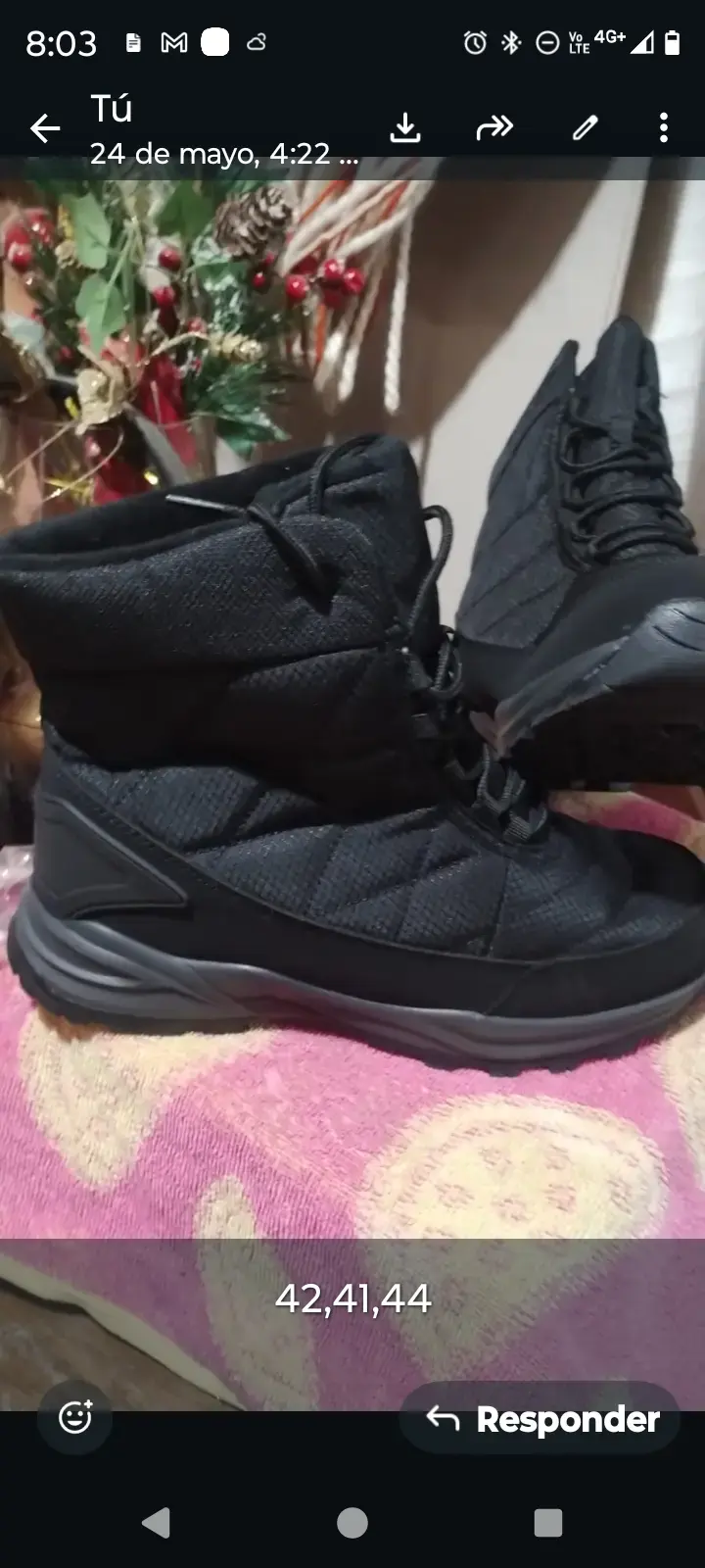 Botas de invierno negras para hombre - 1