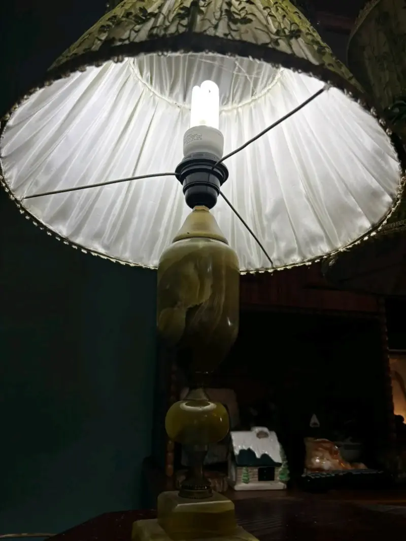 Lámparas de mesa vintage con base de ónix - 3