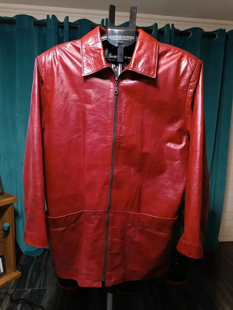 Chaqueta de cuero roja de la marca Paco cueros - 3