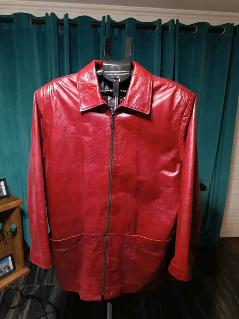 Chaqueta de cuero roja de la marca Paco cueros - 4