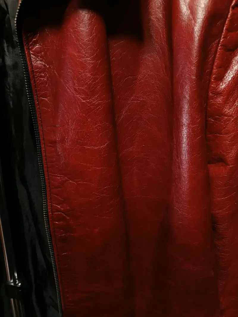 Chaqueta de cuero roja de la marca Paco cueros - 5