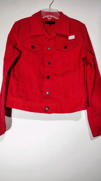 Chaqueta de mezclilla roja para mujer Talbots - miniatura 1