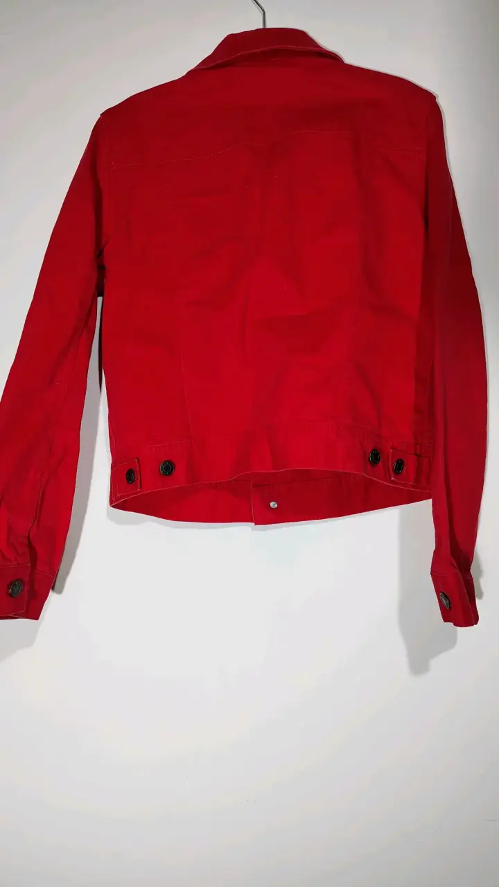 Chaqueta de mezclilla roja para mujer Talbots - 2