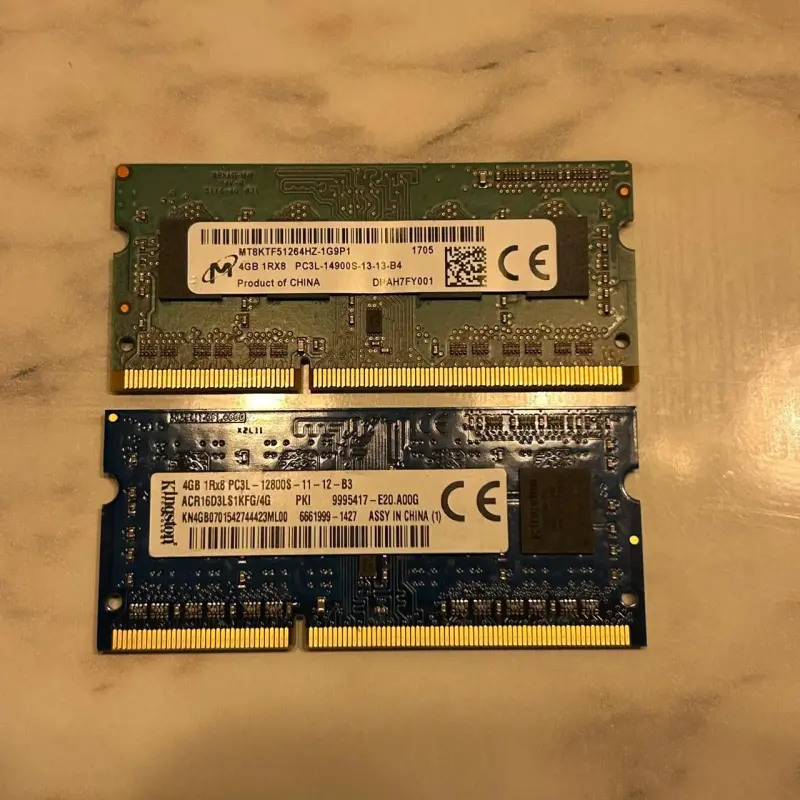 Memorias RAM 4GB DDR3 para Laptop
