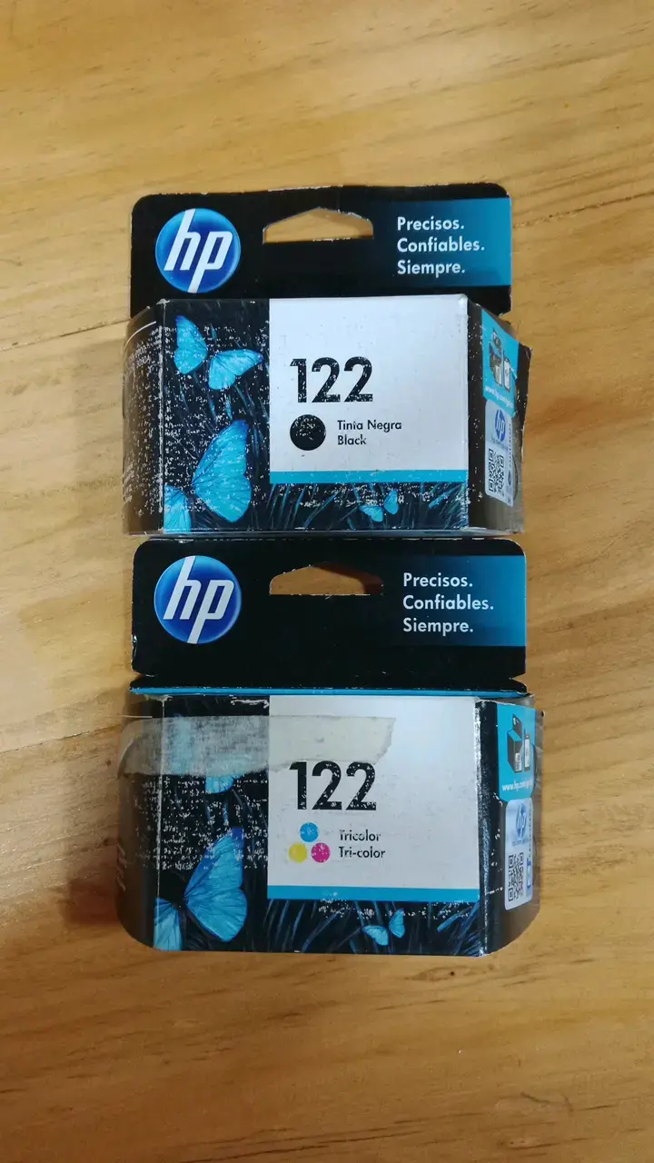 Cartuchos de tinta HP 122 negro y tricolor