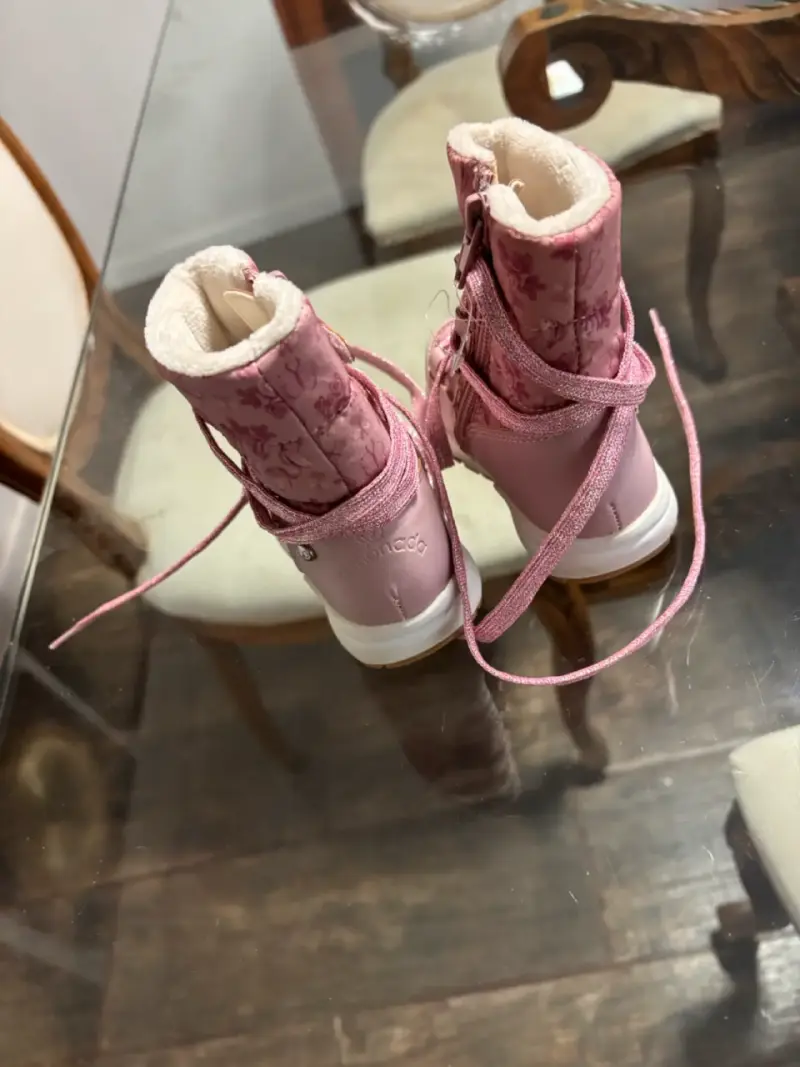 Botas para niña rosadas con forro interior - 5