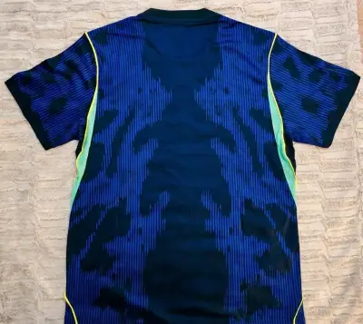 Camiseta de fútbol Brasil azul Jordan - miniatura 2