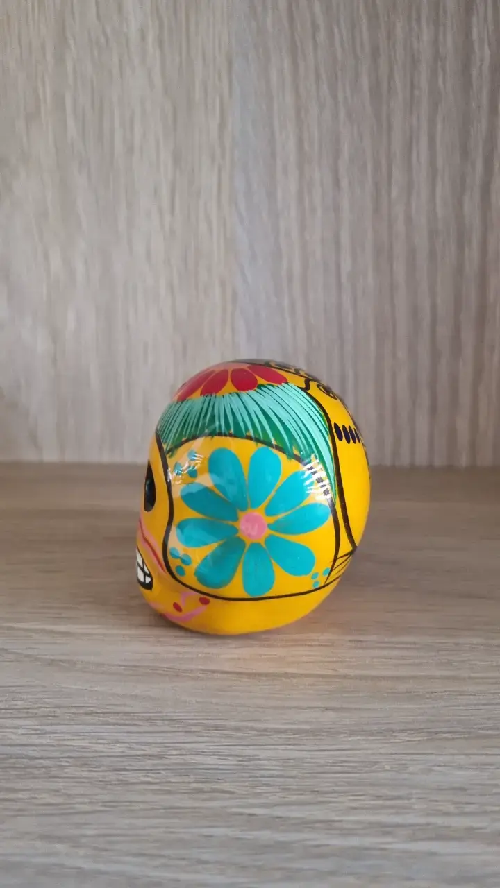 Calavera de cerámica pintada a mano - 3