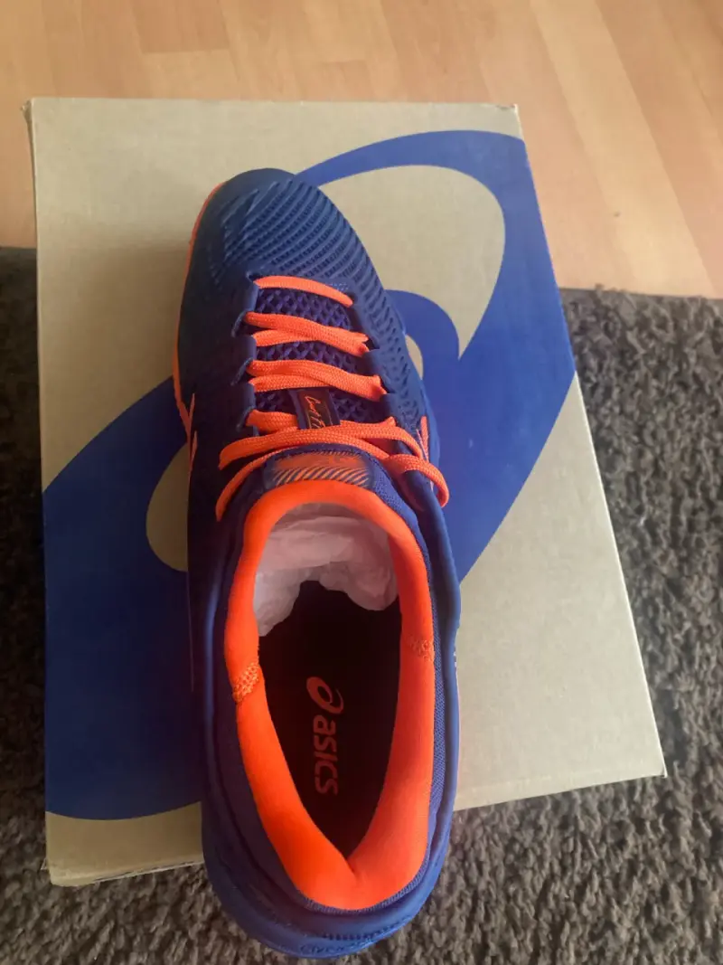 Zapatillas Asics Court FF 3 Clay Hombre Azul/Naranja - 3