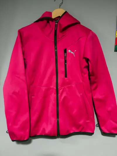Chaqueta deportiva rosa Puma para mujer - miniatura 1