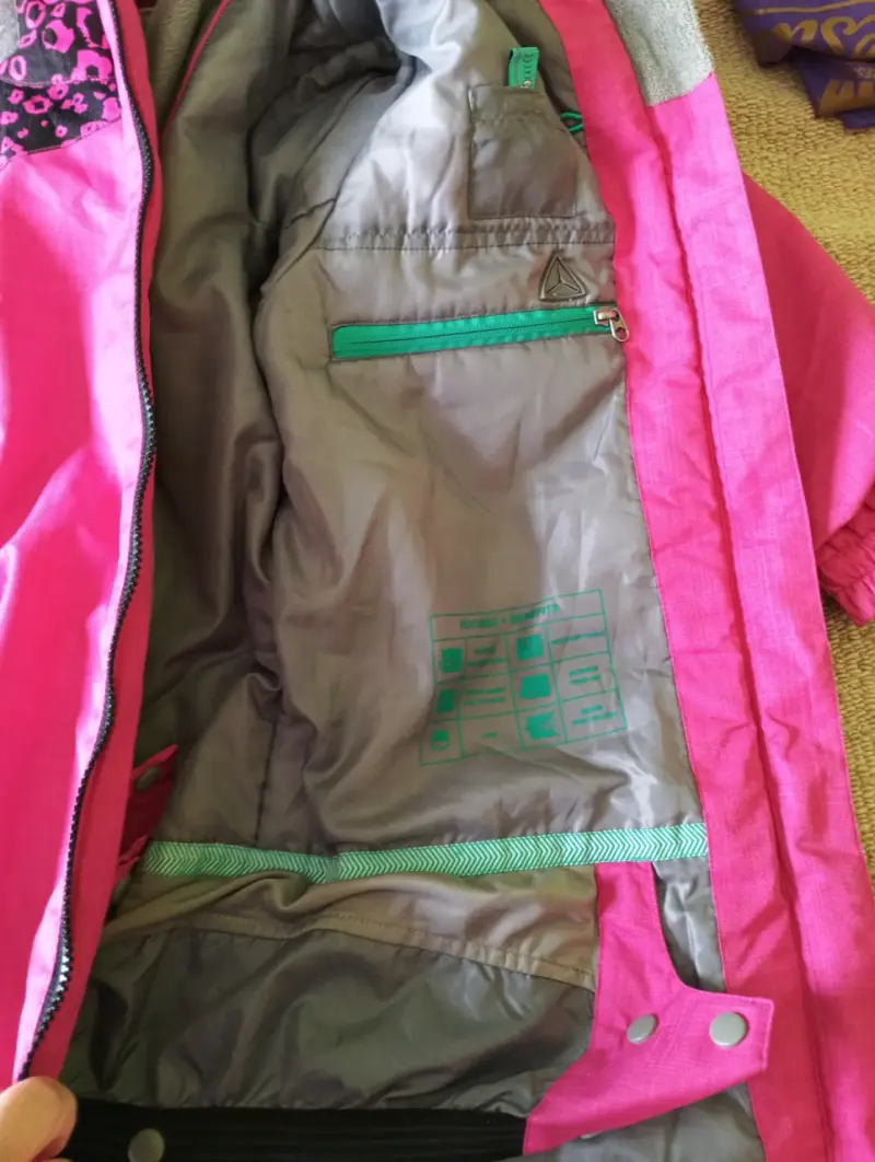 Chaqueta de esquí rosa para mujer con capucha - 4