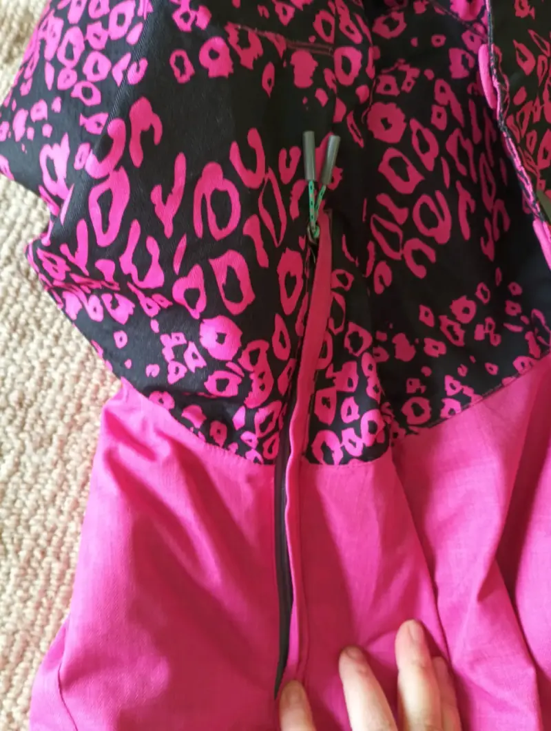Chaqueta de esquí rosa para mujer con capucha - 5