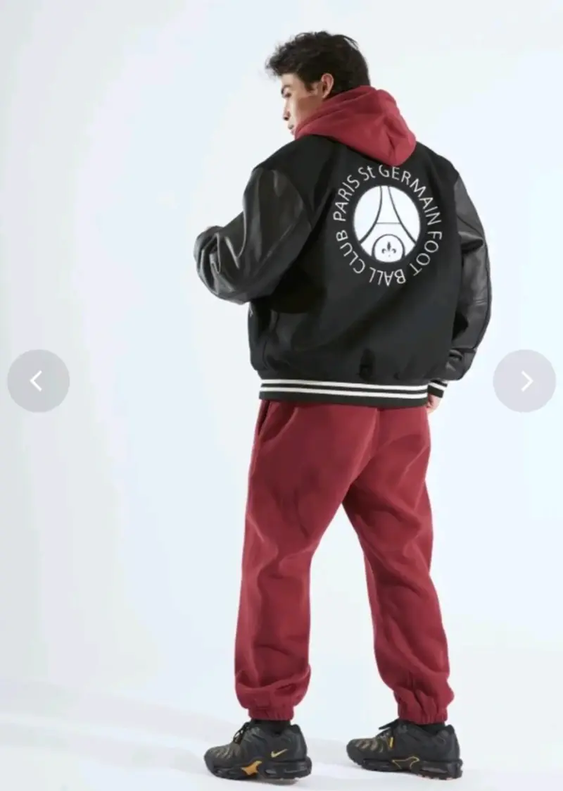 Chaqueta Varsity PSG Negra y Roja - 1