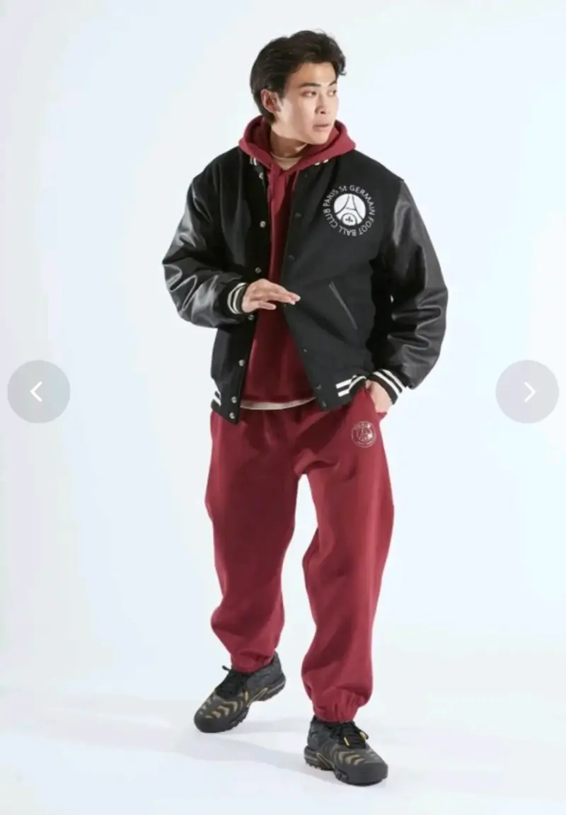 Chaqueta Varsity PSG Negra y Roja - 2
