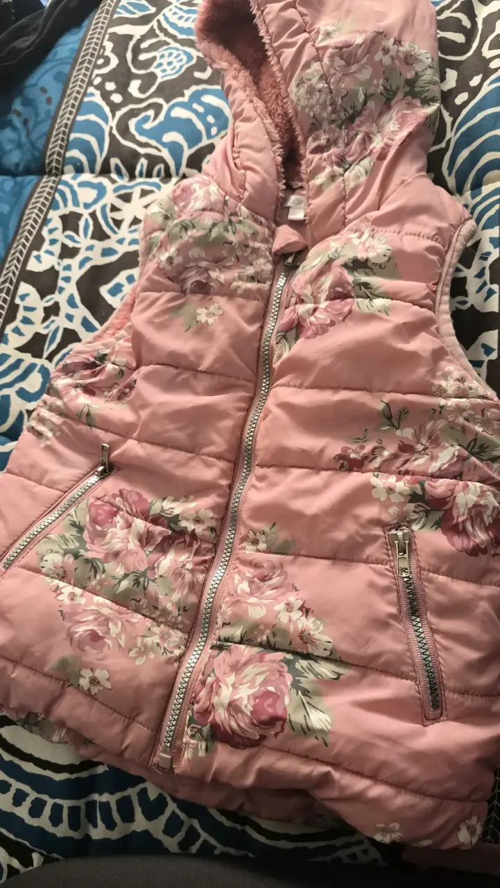 Chaleco sin mangas floral para niña