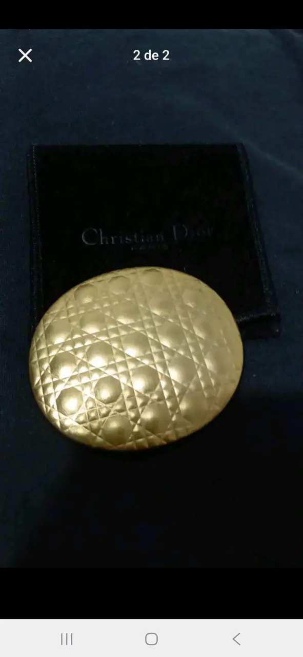 Espejo compacto dorado Christian Dior - 2