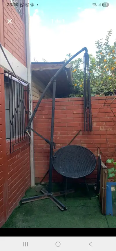 Parasol lateral de acero 3x2.7m gris - miniatura 1